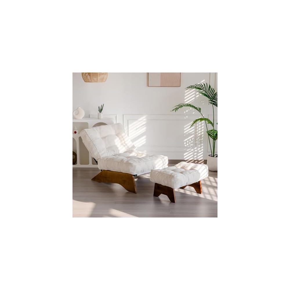 MAXYOYO Accent Chair with Ottoman, Lounge Chair with Adjustable Backrest