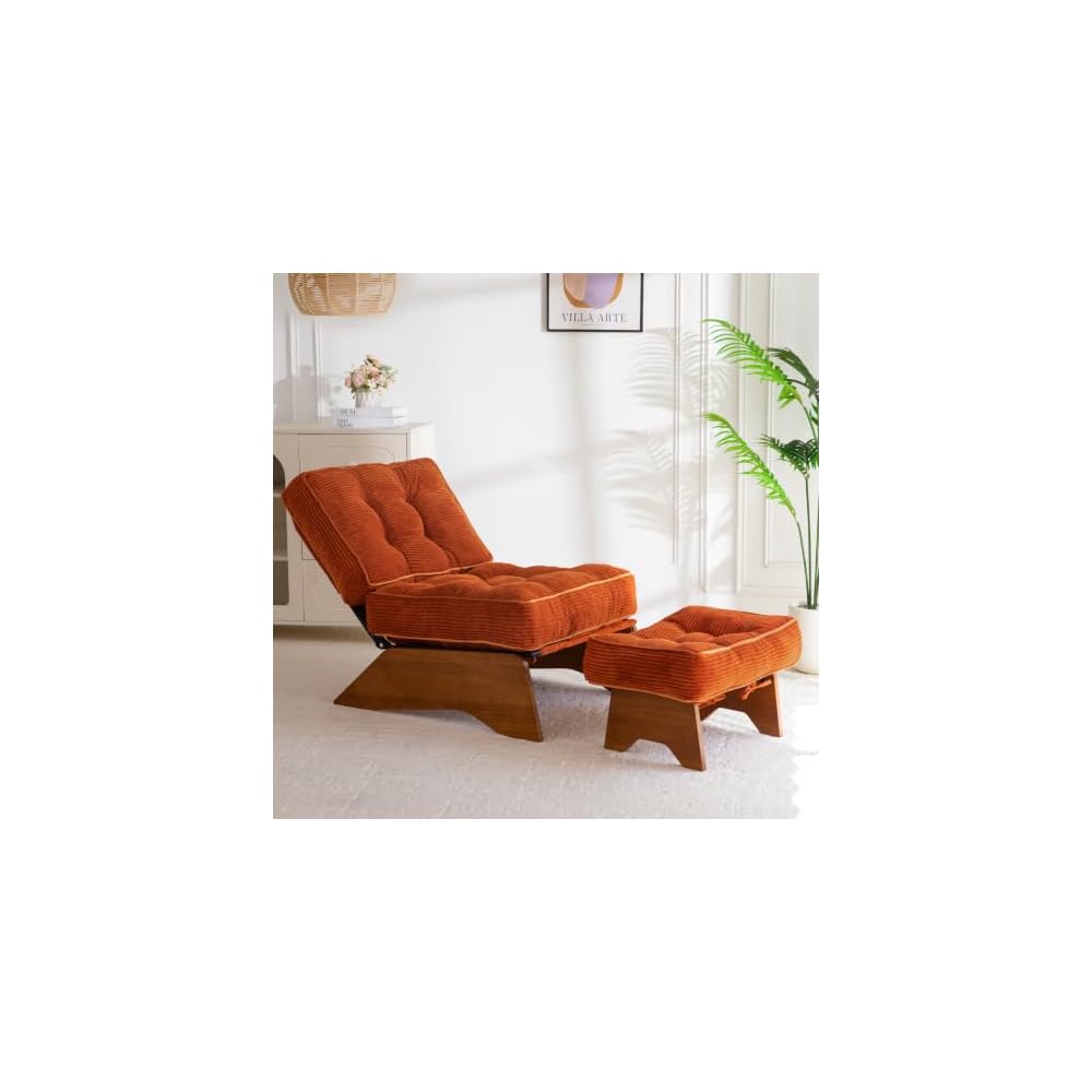 MAXYOYO Accent Chair with Ottoman, Lounge Chair with Adjustable Backrest