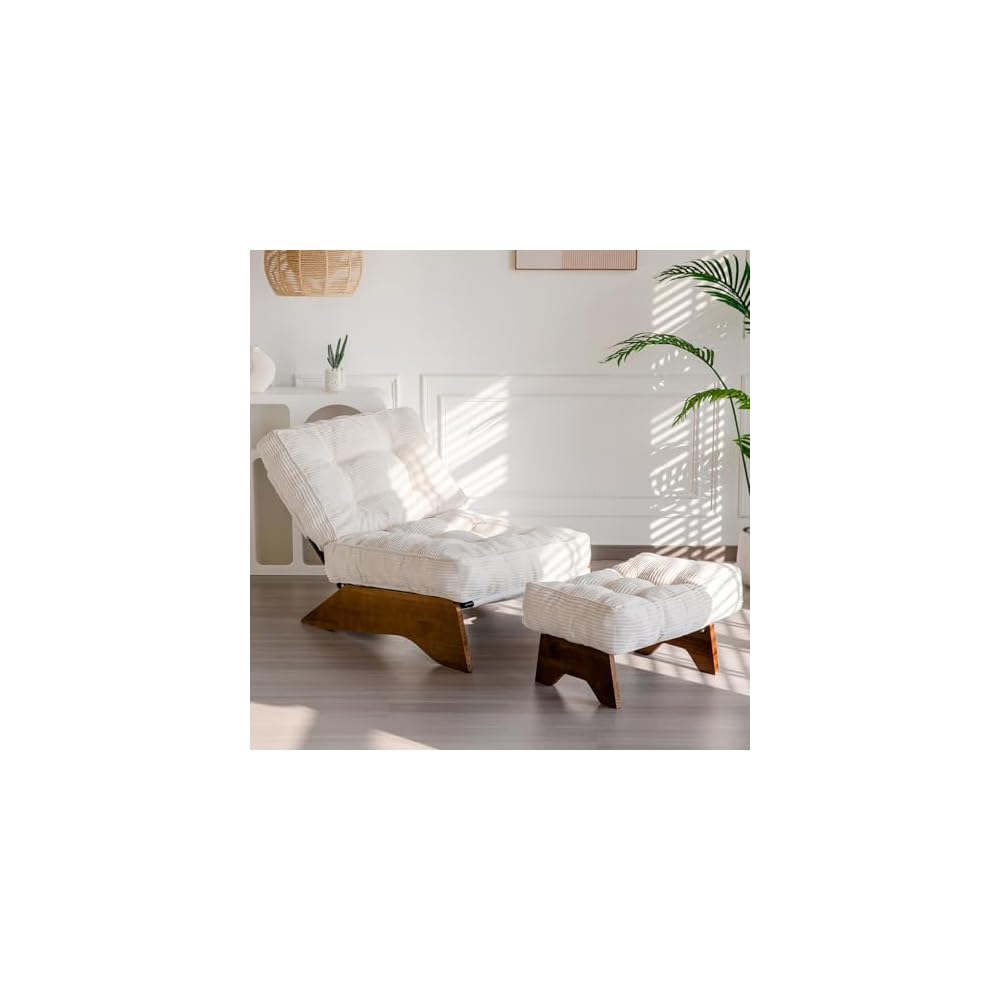MAXYOYO Accent Chair with Ottoman, Lounge Chair with Adjustable Backrest