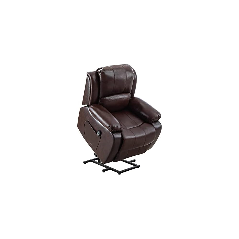 Power Lift Recliner Chair for Elderly Electric Lift Chair Sofa with Massage Living Room Chair Ergonomic Home Theater Seating Recliners Brown