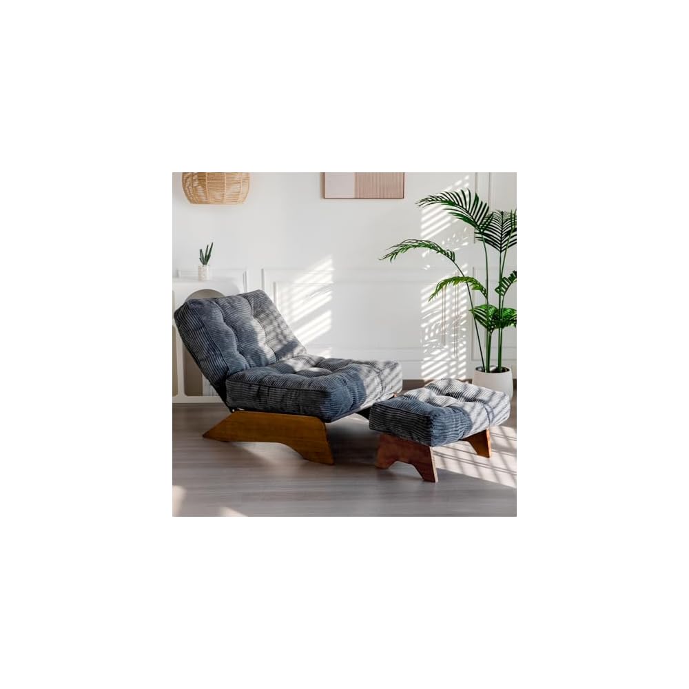MAXYOYO Accent Chair with Ottoman, Lounge Chair with Adjustable Backrest