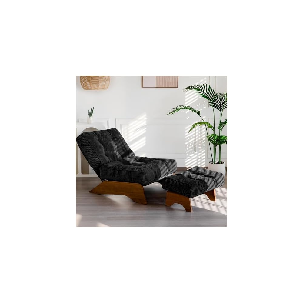 MAXYOYO Accent Chair with Ottoman, Lounge Chair with Adjustable Backrest