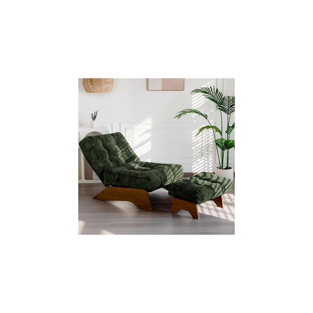 MAXYOYO Accent Chair with Ottoman, Lounge Chair with Adjustable Backrest