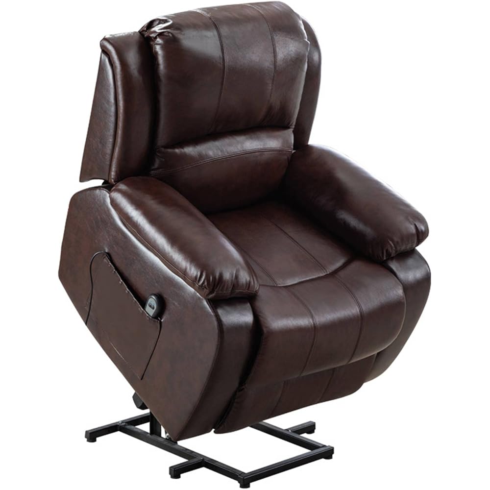 Power Lift Recliner Chair for Elderly Electric Lift Chair Sofa with Massage Living Room Chair Ergonomic Home Theater Seating Recliners Brown